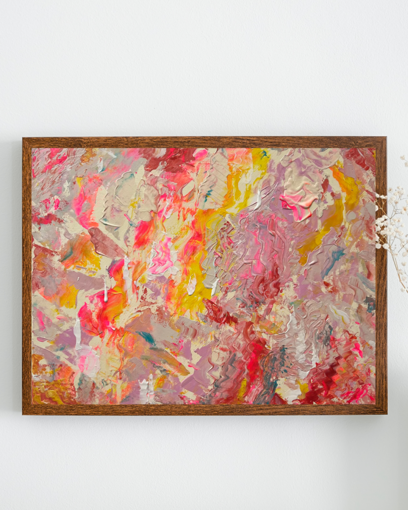 COURAGE, acrylic on canvas, artwork by FRÆN abstract artwork by FRÆN